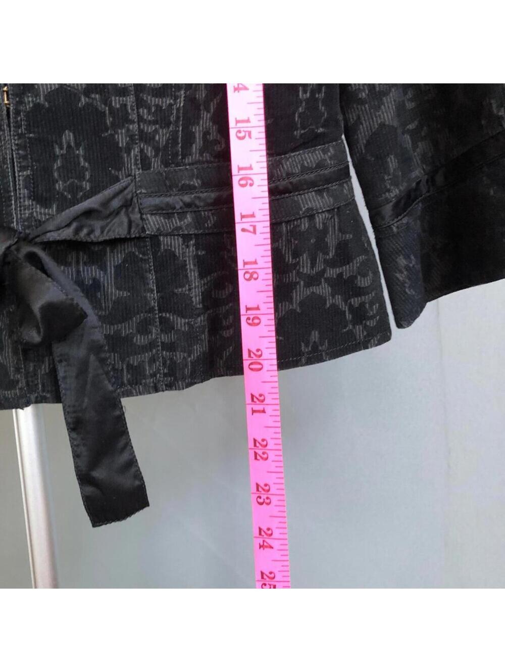 Dark Academia Free People Damask Flocked Bow Jacket Size S - Picture 8 of 8